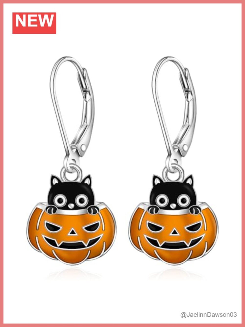 Sterling Silver Cat Dangle Earrings Leverback for Women
